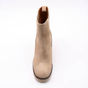BOOTS ANDREA CUIR VELOURS BEIGE