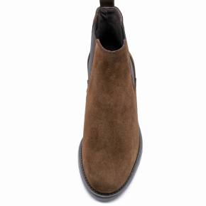 BOOTS AGNES CUIR-VELOURS MARRON