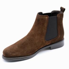 BOOTS AGNES CUIR-VELOURS MARRON