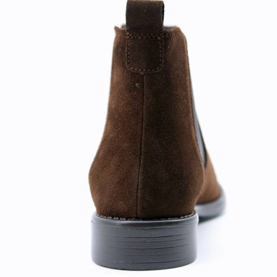 BOOTS AGNES CUIR-VELOURS MARRON