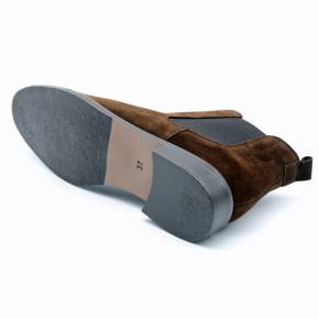 BOOTS AGNES CUIR-VELOURS MARRON