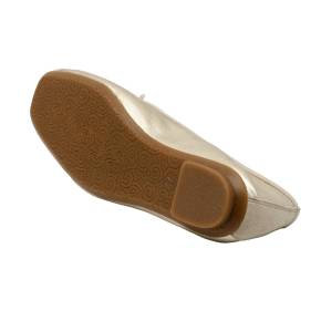 BALLERINE REQINS HARMONY CUIR MÉTALLISÉ PLATINE