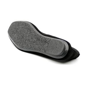 BALLERINE REQINS HARMONY CUIR VELOURS  NOIR