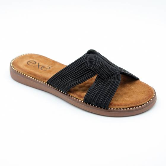 MULES F5 TEXTILE NOIR