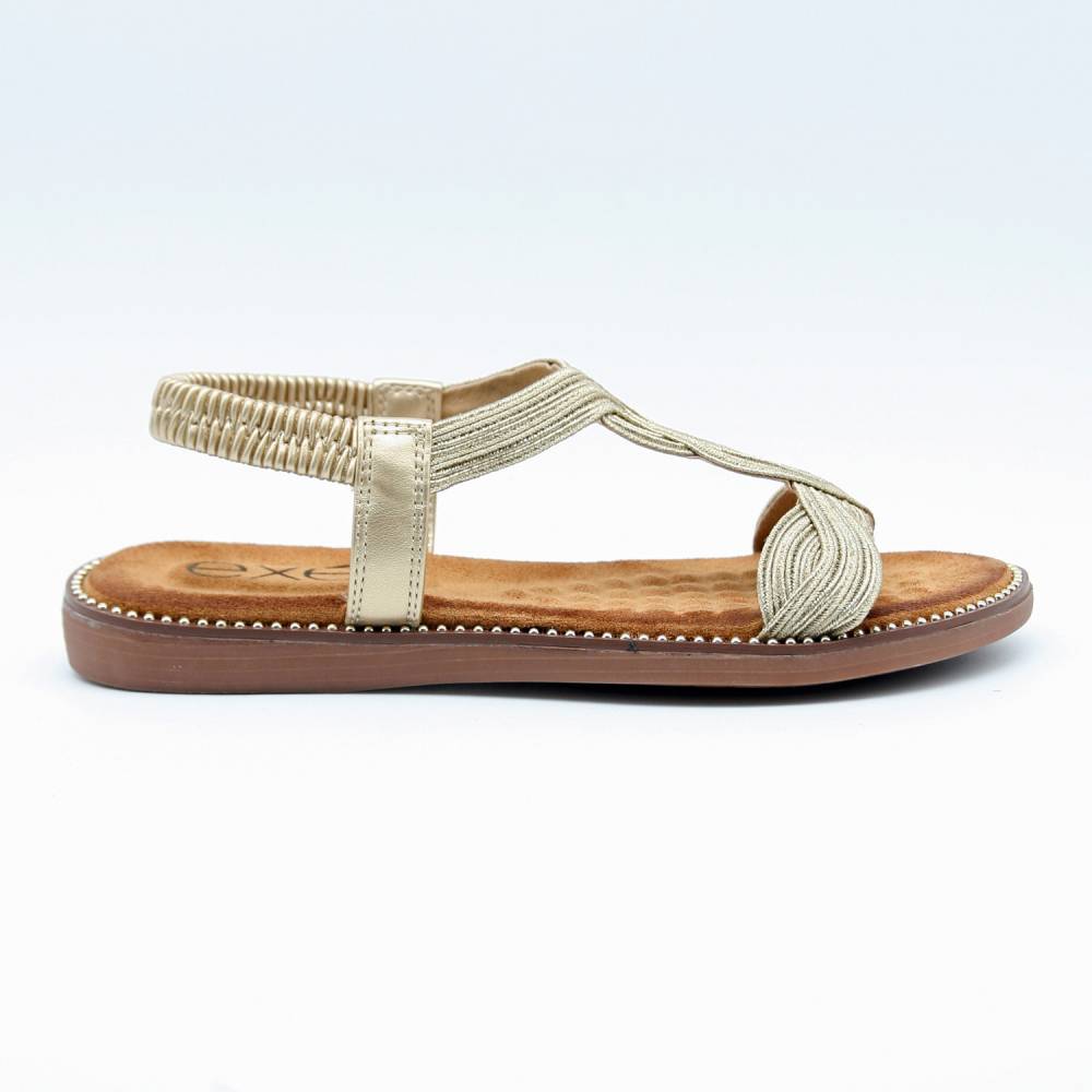 SANDALES F6 TOILE OR