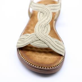 SANDALES F6 TOILE OR