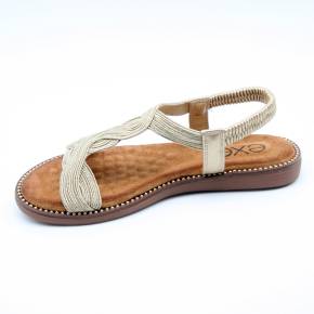 SANDALES F6 TOILE OR