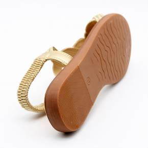 SANDALES F6 TOILE OR