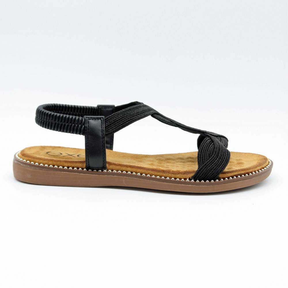 SANDALES F6 TEXTILE NOIR