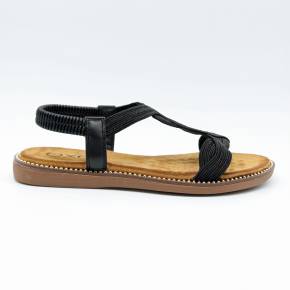 SANDALES F6 TEXTILE NOIR