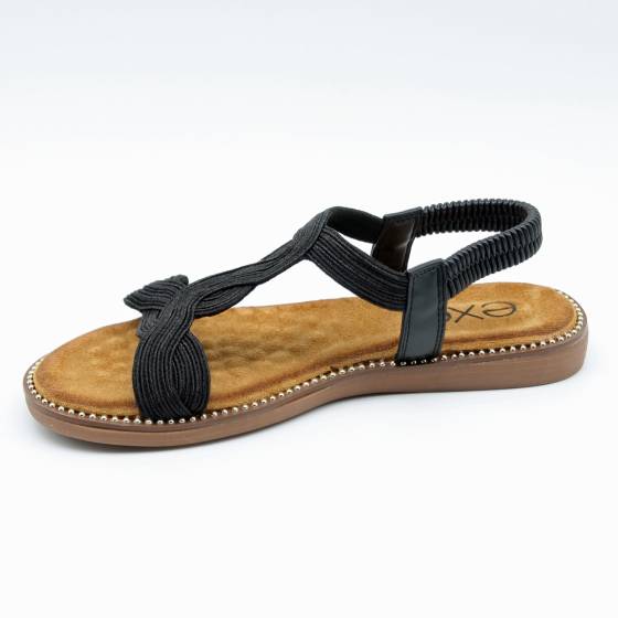 SANDALES F6 TEXTILE NOIR