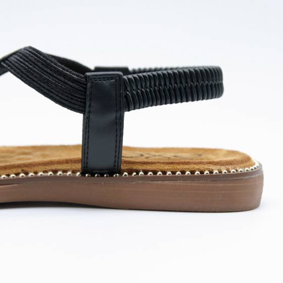 SANDALES F6 TEXTILE NOIR