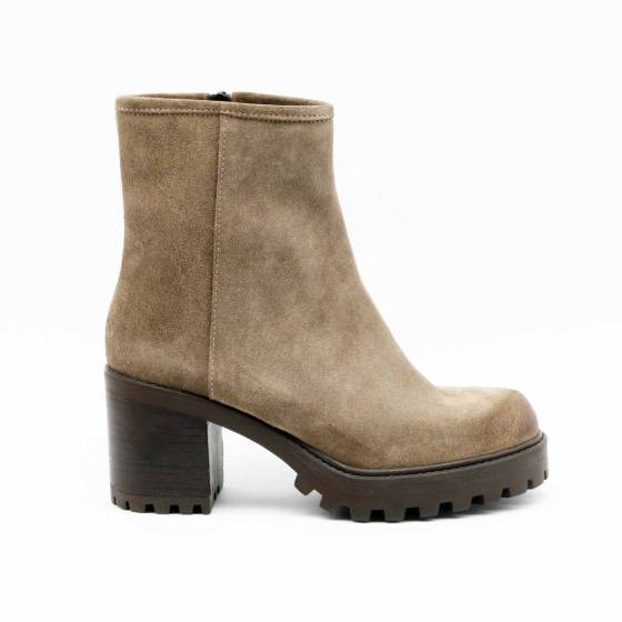 BOOTS CLAUDIA VEAU-VELOURS TAUPE