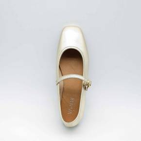 BALLERINE BABIES LOU CUIR-METALLISE PLATINE