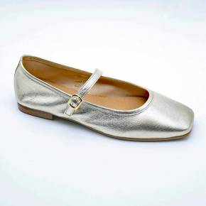 BALLERINE BABIES LOU CUIR-METALLISE PLATINE
