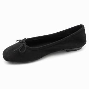 BALLERINE REQINS HARMONY CUIR VELOURS  NOIR