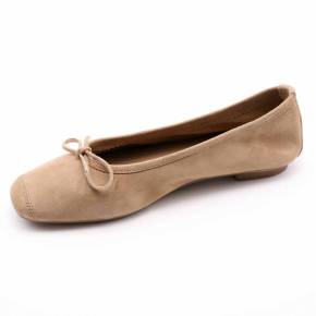 BALLERINE REQINS HARMONY CUIR VELOURS TAUPE