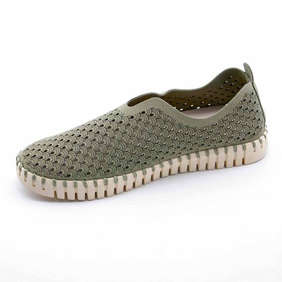 SNEAKERS ILSE JACOBSEN TULIP  MICROFIBRE VERT KAKI