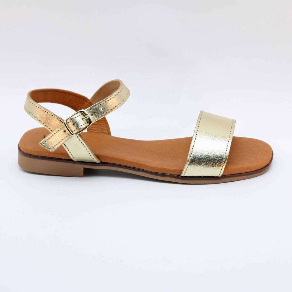 SANDALES 3090-1 VEAU METALISSE OR