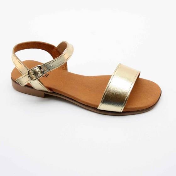 SANDALES 3090-1 VEAU METALISSE OR