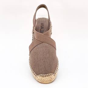 SANDALE ESPADRILLE TER TOILE TAUPE