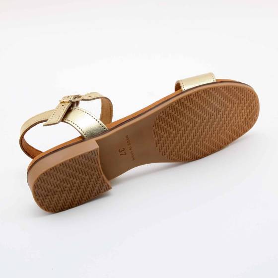 SANDALES 3090-1 VEAU METALISSE OR
