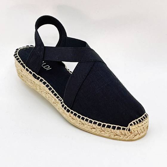 SANDALE ESPADRILLE VERONA TOILE NOIR