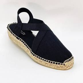 SANDALE ESPADRILLE VERONA TOILE NOIR