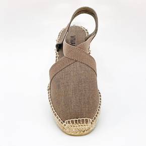 SANDALE ESPADRILLE VERONA TOILE TAUPE