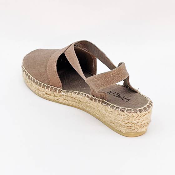SANDALE ESPADRILLE VERONA TOILE TAUPE
