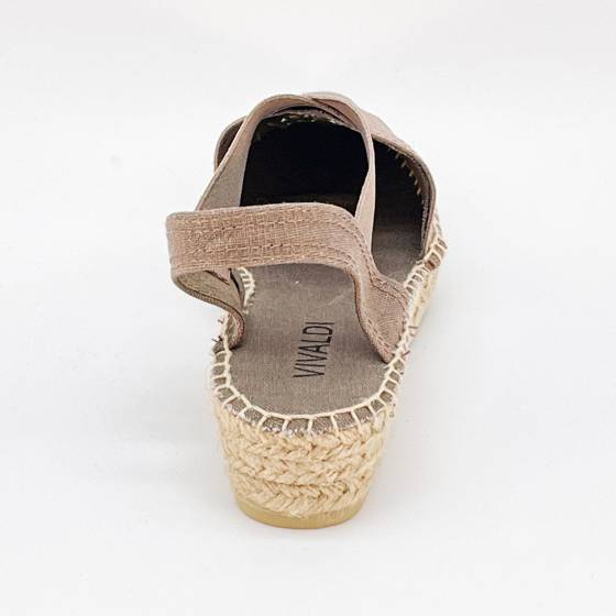 SANDALE ESPADRILLE VERONA TOILE TAUPE