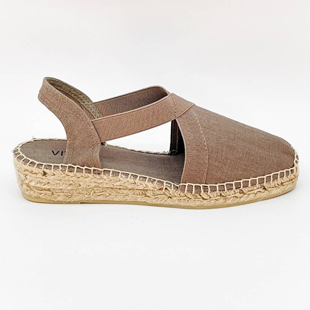 SANDALE ESPADRILLE VERONA TOILE TAUPE