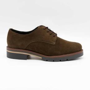 DERBY CARAMEL VEAU-VELOURS MARRON