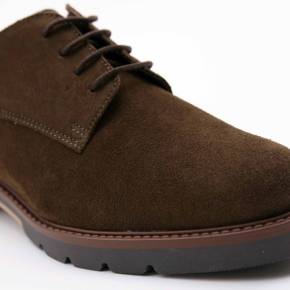 DERBY CARAMEL VEAU-VELOURS MARRON