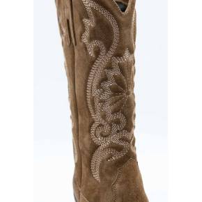 BOTTE TX160 CUIR-VELOURS TAUPE