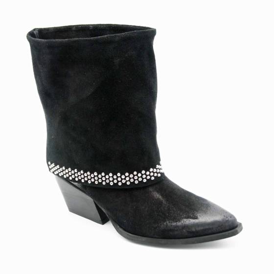 BOOTS TX315 CUIR-VELOURS NOIR