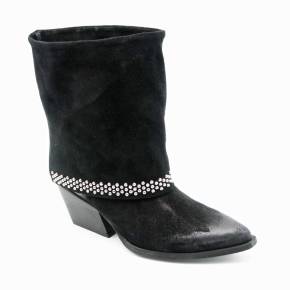 BOOTS TX315 CUIR-VELOURS NOIR