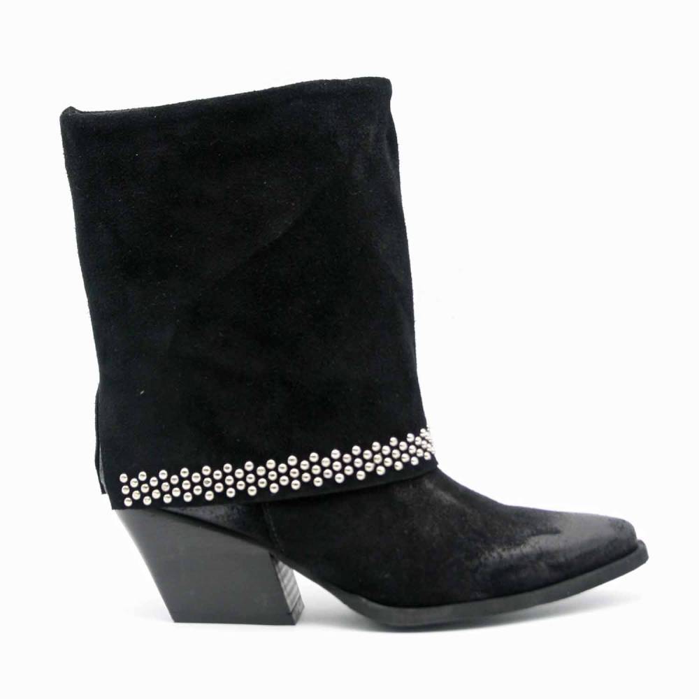 BOOTS TX315 CUIR-VELOURS NOIR