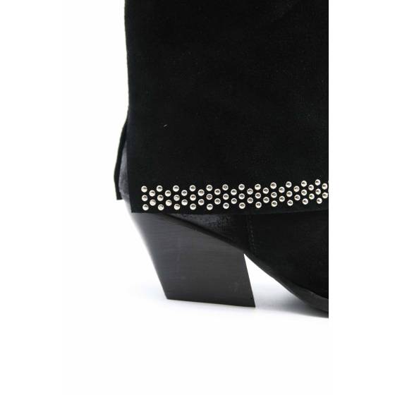 BOOTS TX315 CUIR-VELOURS NOIR