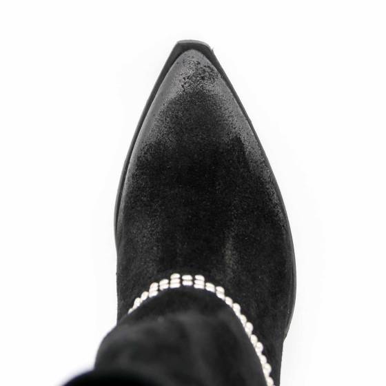 BOOTS TX315 CUIR-VELOURS NOIR
