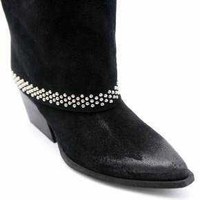 BOOTS TX315 CUIR-VELOURS NOIR