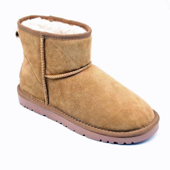 BOOTS FOURRE 41202 CUIR-VELOURS CAMEL