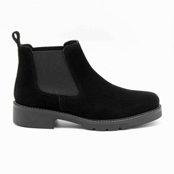BOOTS AMBRE VEAU-VELOURS NOIR