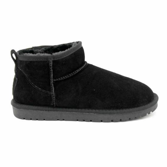 BOOTS FOURRÉ 41201CUIR-VELOURS NOIR