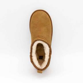 BOOTS FOURRE 41201CUIR-VELOURS CAMEL