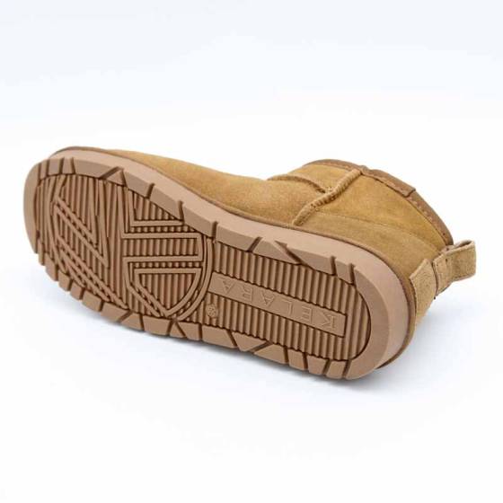 BOOTS FOURRE 41201CUIR-VELOURS CAMEL