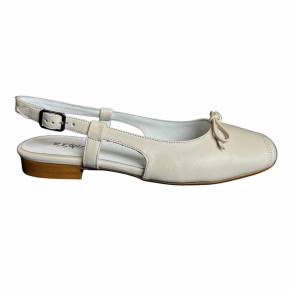 BALLERINE CIRCEE CUIR CREME