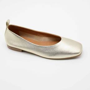 BALLERINES CONCORDE CUIR METALLISE PLATINE
