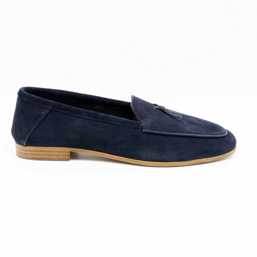 MOCASSINS 4113 CUIR-VELOURS BLEU MARINE