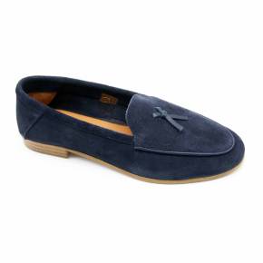 MOCASSINS 4113 CUIR-VELOURS BLEU MARINE